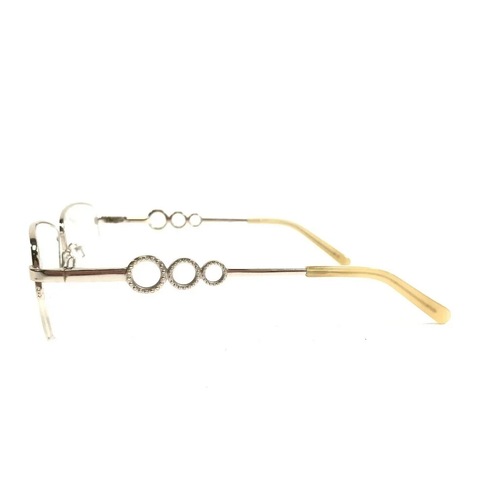 Titanium220 T 220 06 COL 40 Eyeglasses Frames Gold Square Half Rim 57-15-135
